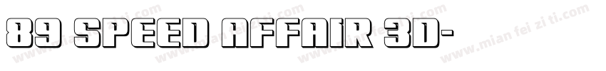 89 Speed Affair 3D字体转换